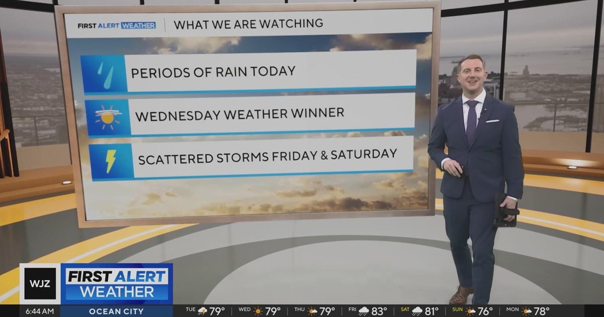 Rain Tuesday in Maryland before beautiful Wednesday and Thursday - CBS ...
