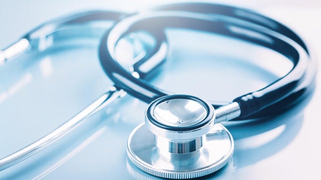 Stethoscope on a white background 