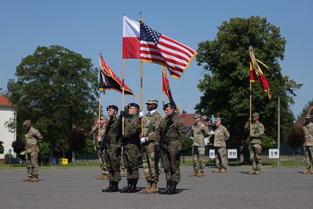 U.S. Troops Rotate In Poland 