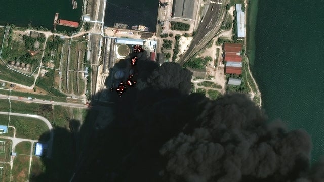 Burning Storage Tanks And Heavy Smoke In Kerch - June 20, 2026 