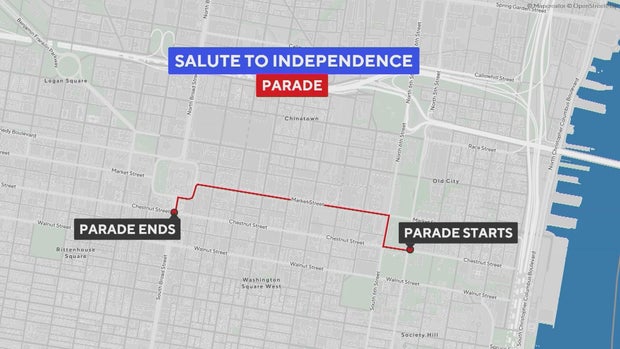 A map showing the parade route, described above 