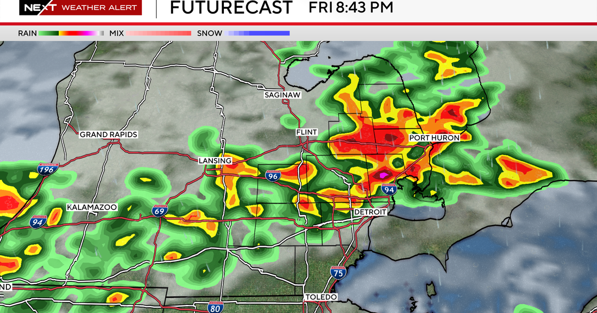 Strong storms moving through Southeast Michigan Friday evening as heat ...