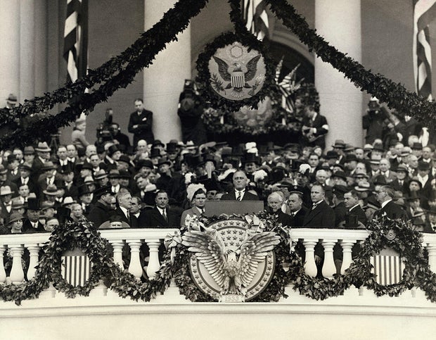 President Roosevelt Giving Inaugural Speech