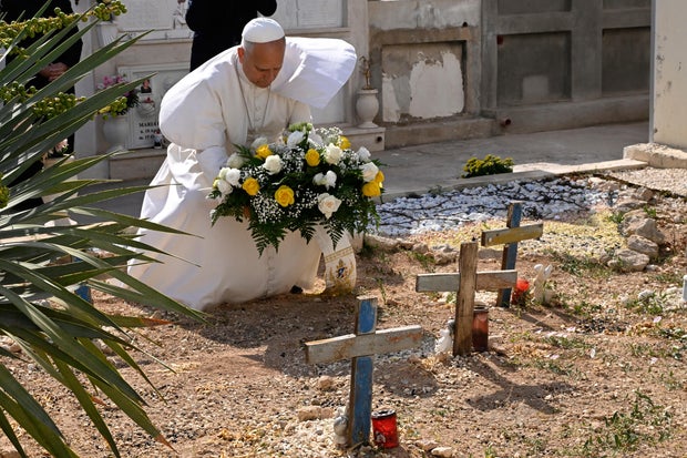 Pope Leo spends July Fourth at migrant cemetery in Italy, meets with U.S. ambassador