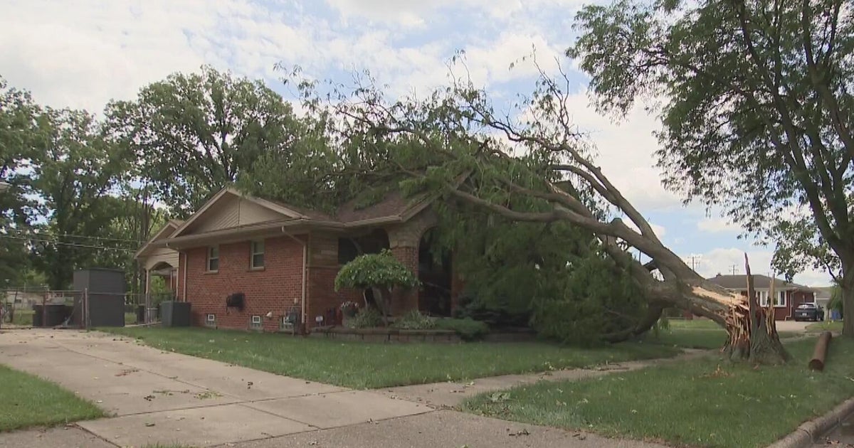 Houses, cars damaged after severe storms sweep through Dearborn and Dearborn Heights