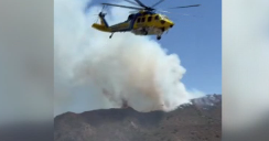 Ventura County Grande Fire burns through brush near Piru, evacuation warnings issued