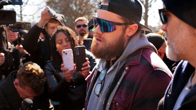 Proud Boys Members Speak To The Media Outside US Capitol Building 