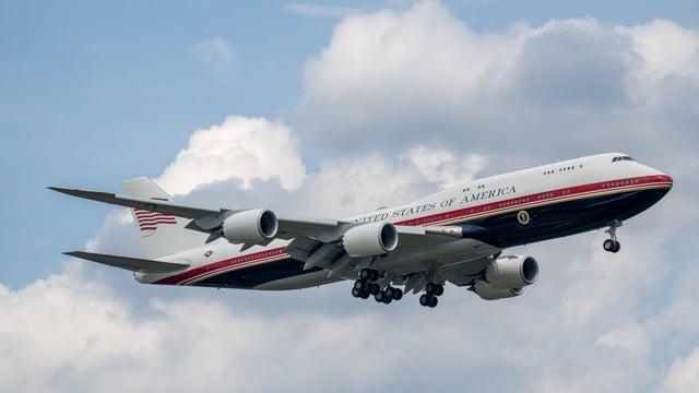 The New Air Force One, A Boeing 747-8 Gifted To Trump From Qatar, Practices Touch And Go Landings At Joint Base Andrews 