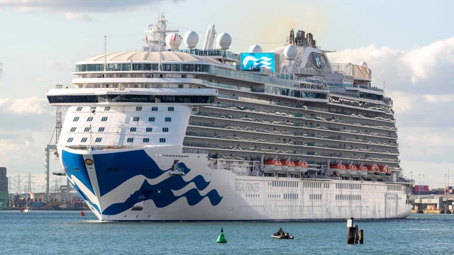 Southampton England UK. 27.09.2025. Regal Princess cruise ship departing Southampton docks, southern England, UK 