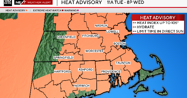 Heat advisory for Boston area into late Wednesday as temperatures soar ...