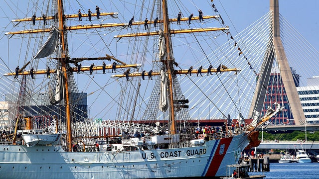Tall ships Boston Harbor 