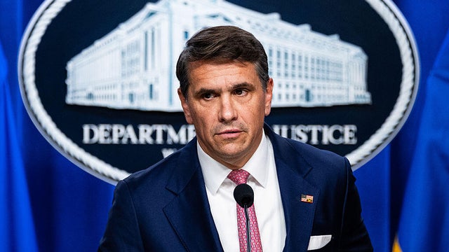 Acting Attorney General Todd Blanche speaks during a news conference at the Department of Justice in Washington, D.C., on July 1, 2026. 