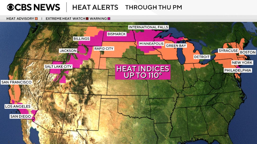 Maps show which states are getting hit hardest by extreme heat ...