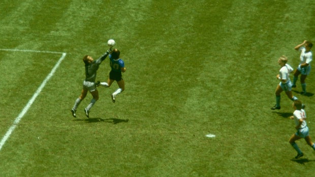 Diego Maradona Hand of God Goal Argentina v England 1986 