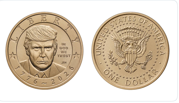 U.S. Mint to make $1 gold coin with Trump's face on it