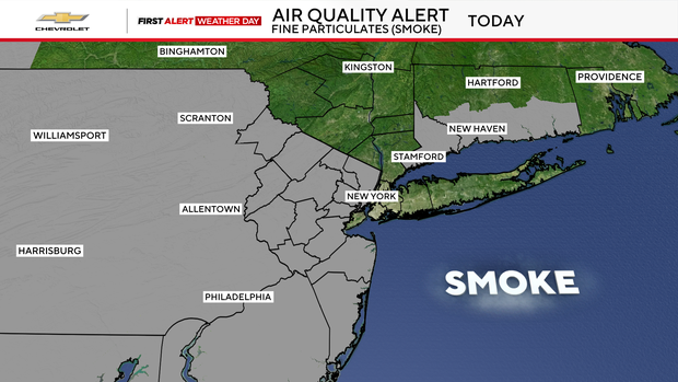 La calidad del aire sigue siendo mala mientras el área de Nueva York se prepara para una tormenta este fin de semana La calidad del aire sigue siendo mala mientras el área de Nueva York se prepara para una tormenta este fin de semana