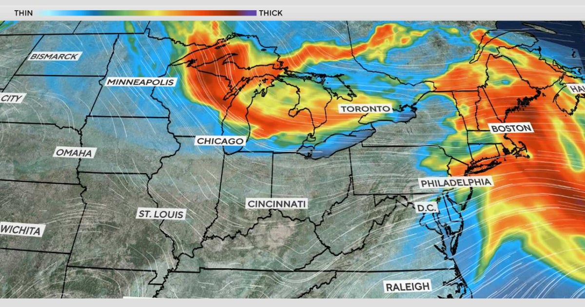 Maps show wildfire smoke forecast, air quality alerts in swath of U.S.