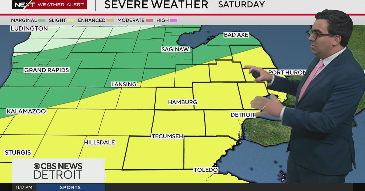 Severe storms possible Saturday in Southeast Michigan