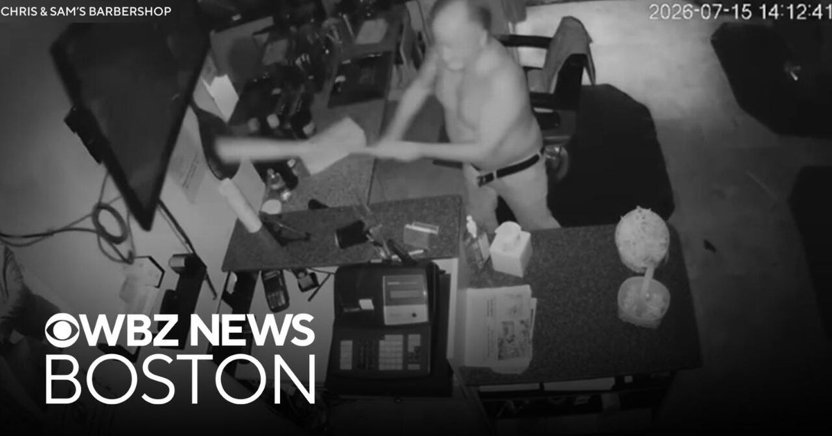 Man with baseball bat seen destroying Norwood barber shop