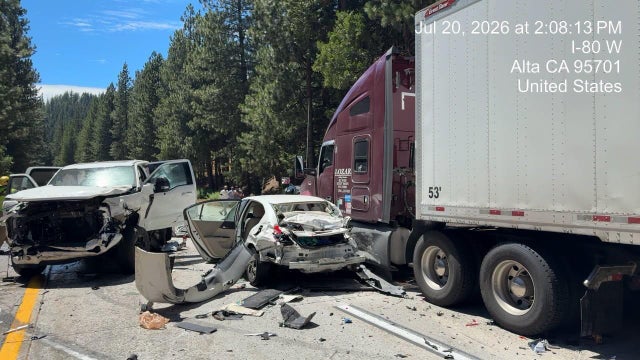 A crash on Interstate 80 injured seven people 