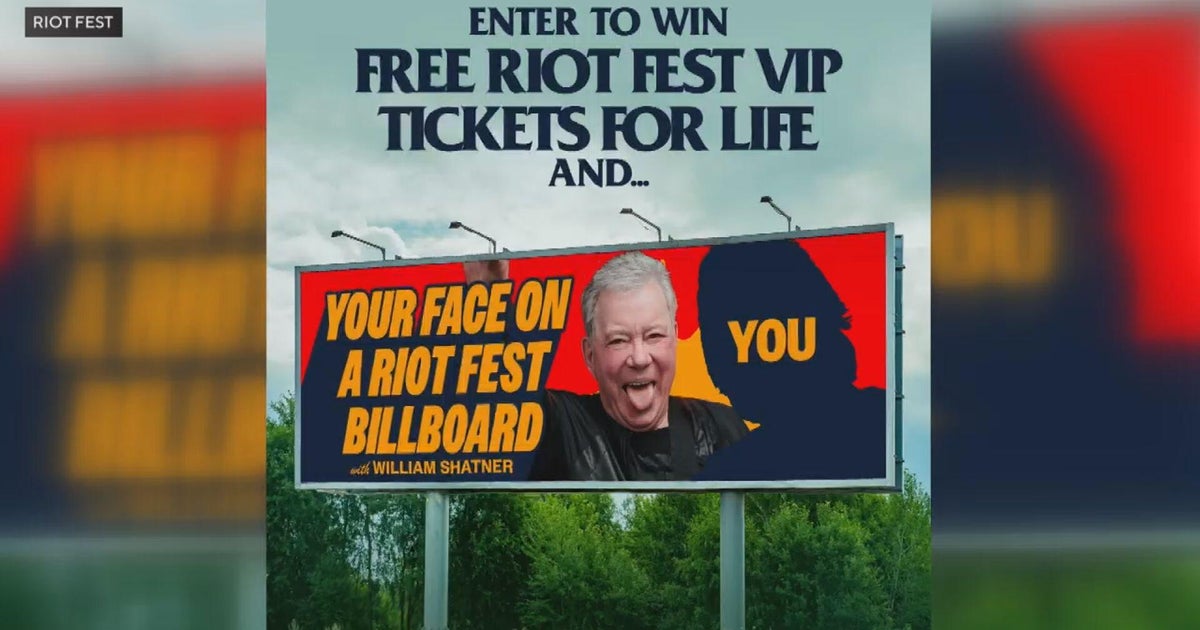 Your face could be on a Riot Fest billboard with William Shatner