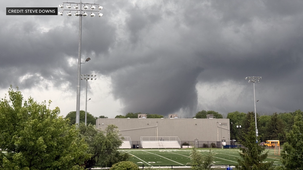 Dark shelf cloud in New Jersey