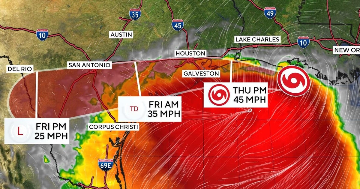 Tropical Storm Bertha moves inland near Texas-Louisiana border