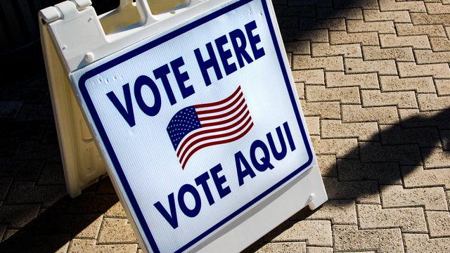 Vote Here Sign In English And Spanish 