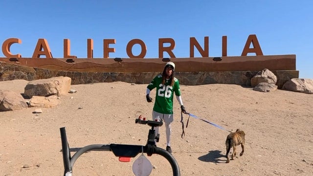 "HMBLZAYY" completes 3,000 mile walk from Philly to California 