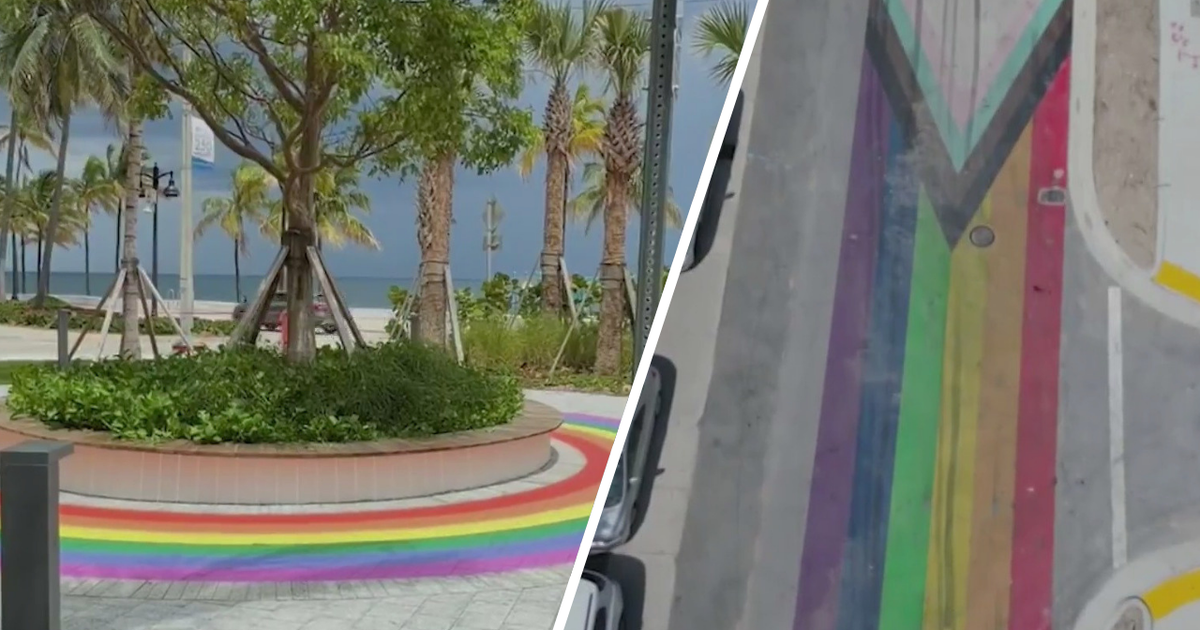 Fort Lauderdale paints over Sebastian Street pride flag after settling with state over removal order