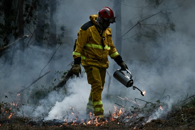 Battle against monster wildfire in France boosted by improving weather