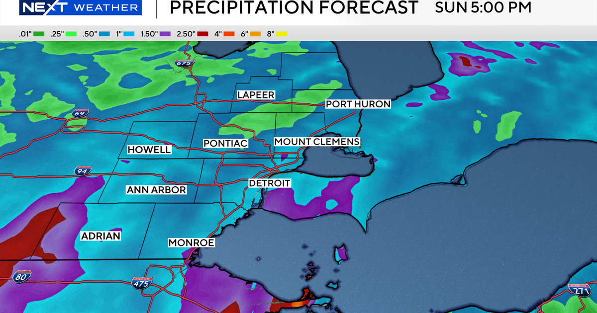 Heavy rainfall, a few storms headed to Southeast Michigan this weekend