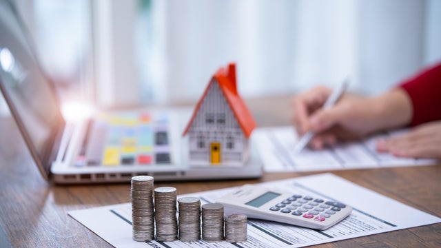 Real estate investment and loan, mortgage and refinance concept. 