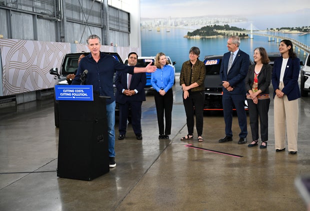Governor Newsom press conference in Oakland, California
