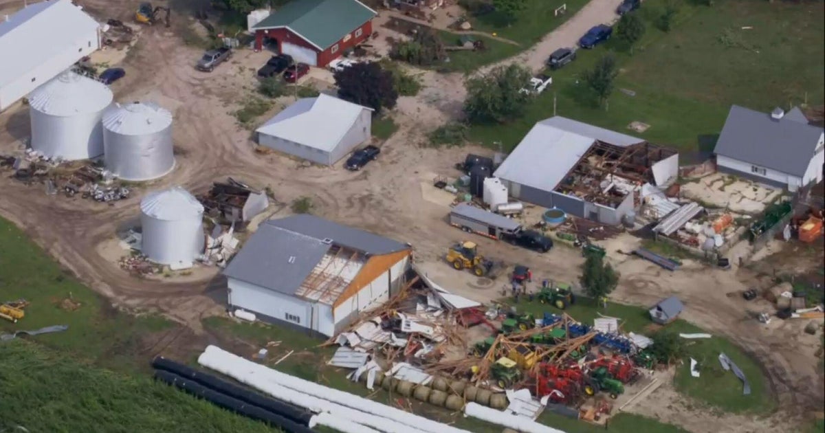 Tornado reported near Ransom, Illinois, in LaSalle County; train overturned, farms damaged