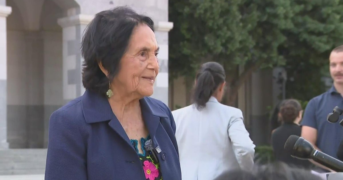 Dolores Huerta joins California Capitol rally opposing Trump administration food aid cuts