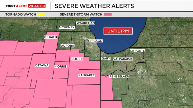 Another round of severe thunderstorms moving into Chicago area Wednesday