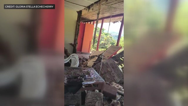 Partially collapsed building 
