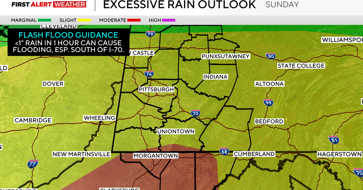 Pittsburgh-area expected to see 2 rounds of rain, thunderstorms on Sunday