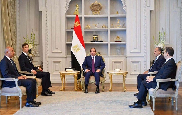 Abdel Fattah el-Sisi meets with Jared Kushner in Egypt 