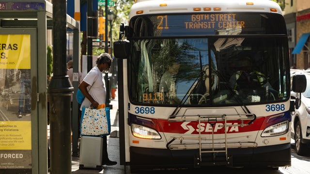 A SEPTA bus in Center City Philadelphia 
