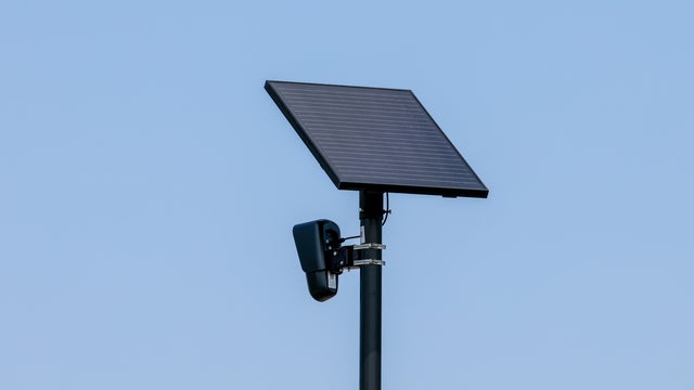 A Flock automated license plate reader (ALPR) camera is seen 