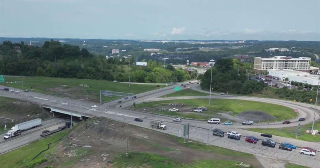 A new diverging diamond interchange is coming to the Parkway West near Robinson Town Centre