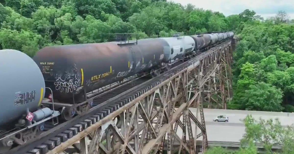 Rusty condition of train bridge that travels over busy Pennsylvania highway draws concern