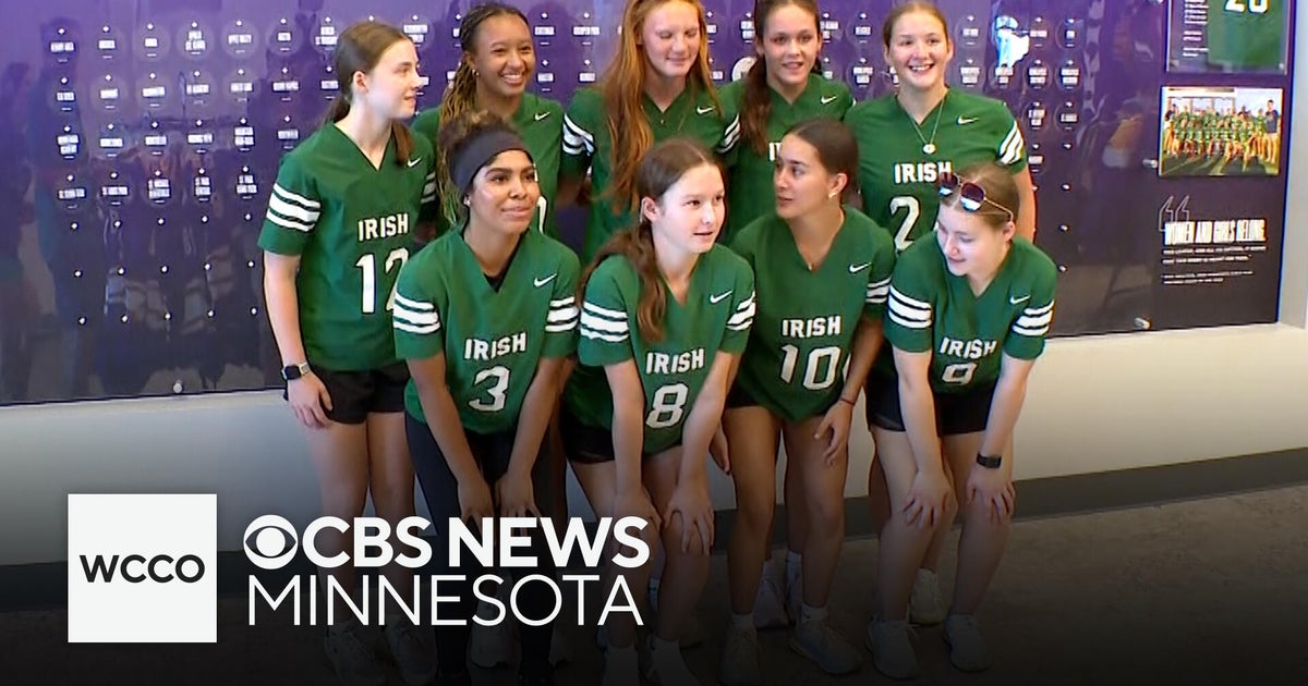 Minnesota girls flag football state champs to sound the Gjallarhorn