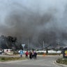 Aftermath of a Russian drone attack in Kharkiv region 