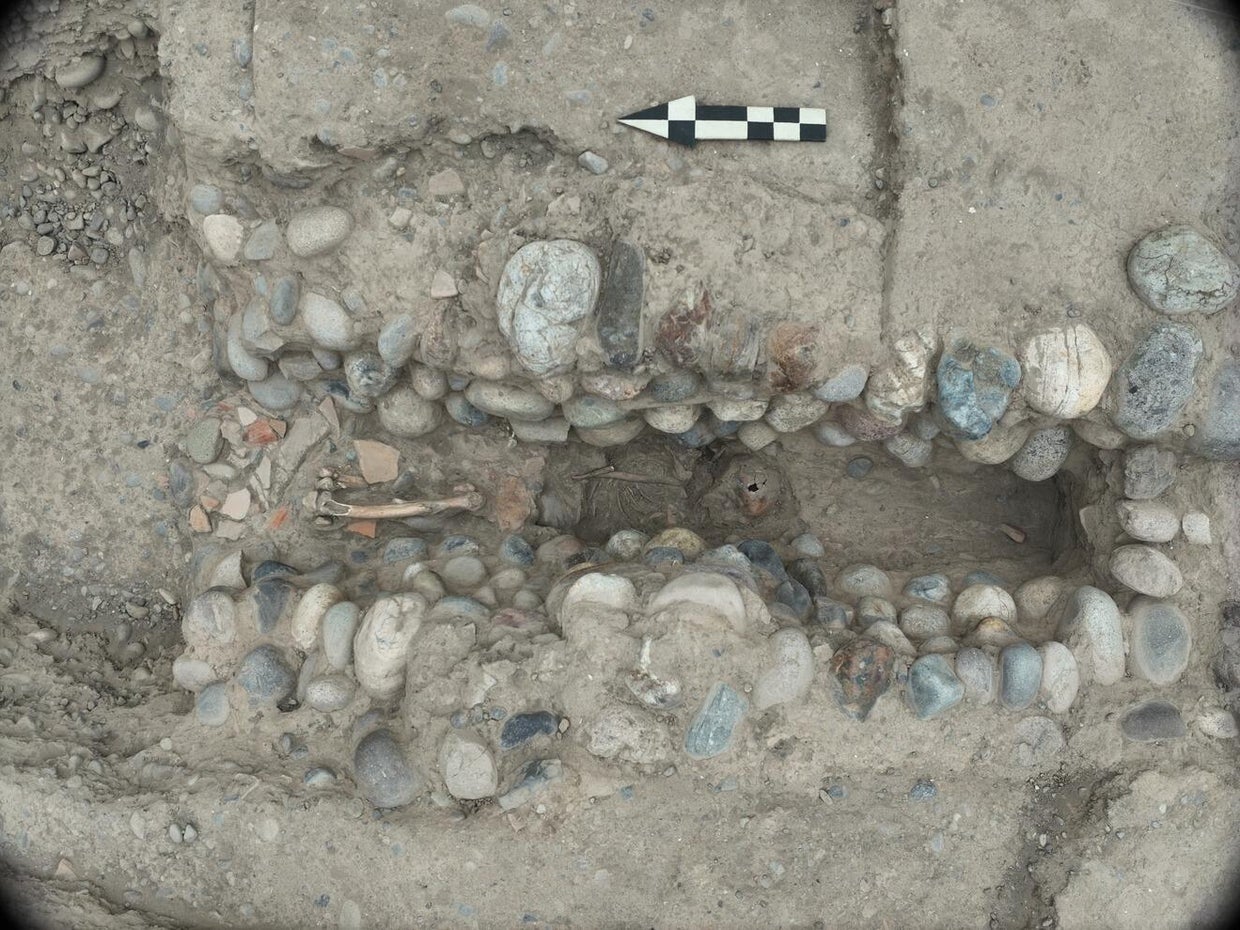 Skeletal remains believed to be person sacrificed during ritual ...