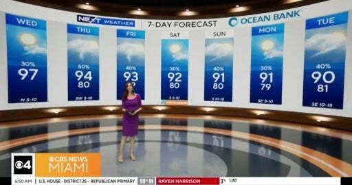 South Florida will see another hot day after record high temperatures Tuesday