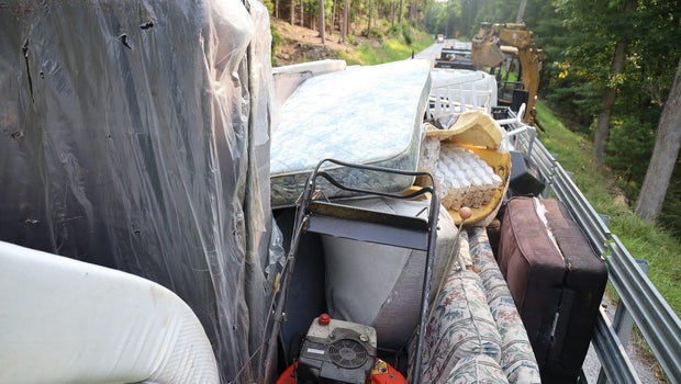 Photos show the nearly 3,000 pounds of trash removed from forest in Pennsylvania