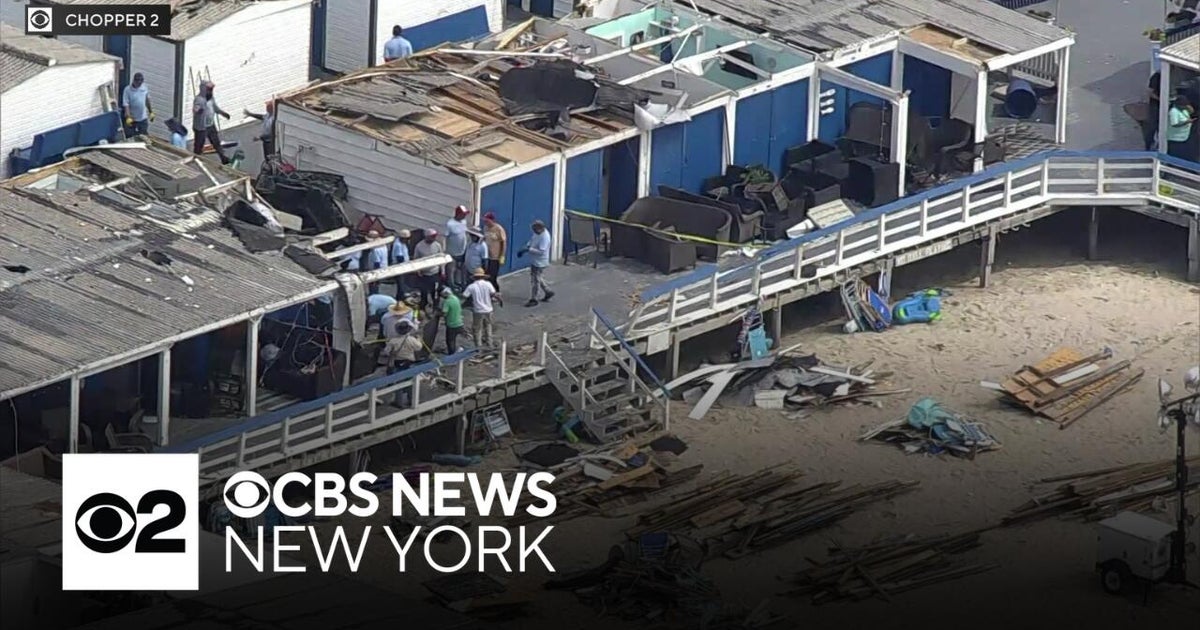 Clean-up gets underway at Long Island beach club after tornado
